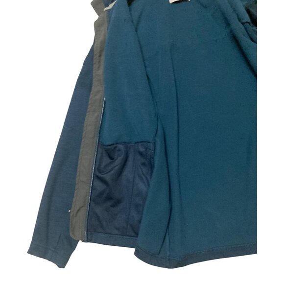 Orvis Men's Medium Full-Zip Blue Jacket With Pockets Contrasting Shoulder Panel - Picture 5 of 8